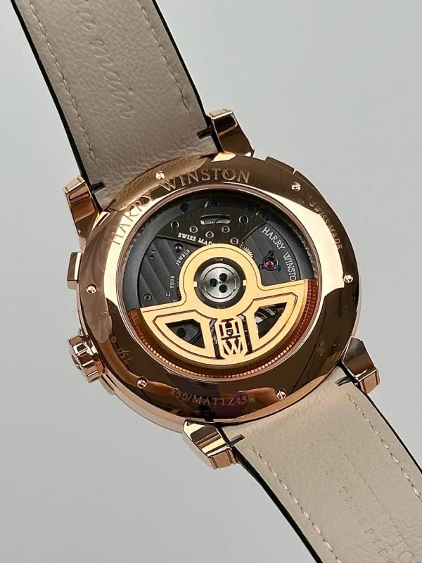 Harry Winston Midnight GMT Tourbillon 18K Rose Gold Men's Watch - Image 6