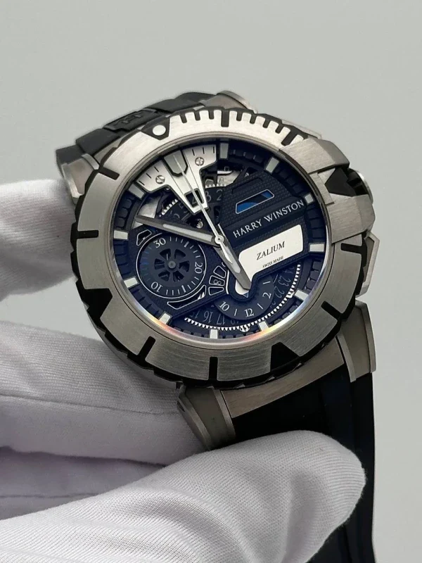 Harry Winston Ocean Sport Chronograph Limited Edition Zalium Rubber Men`s Watch - Image 3