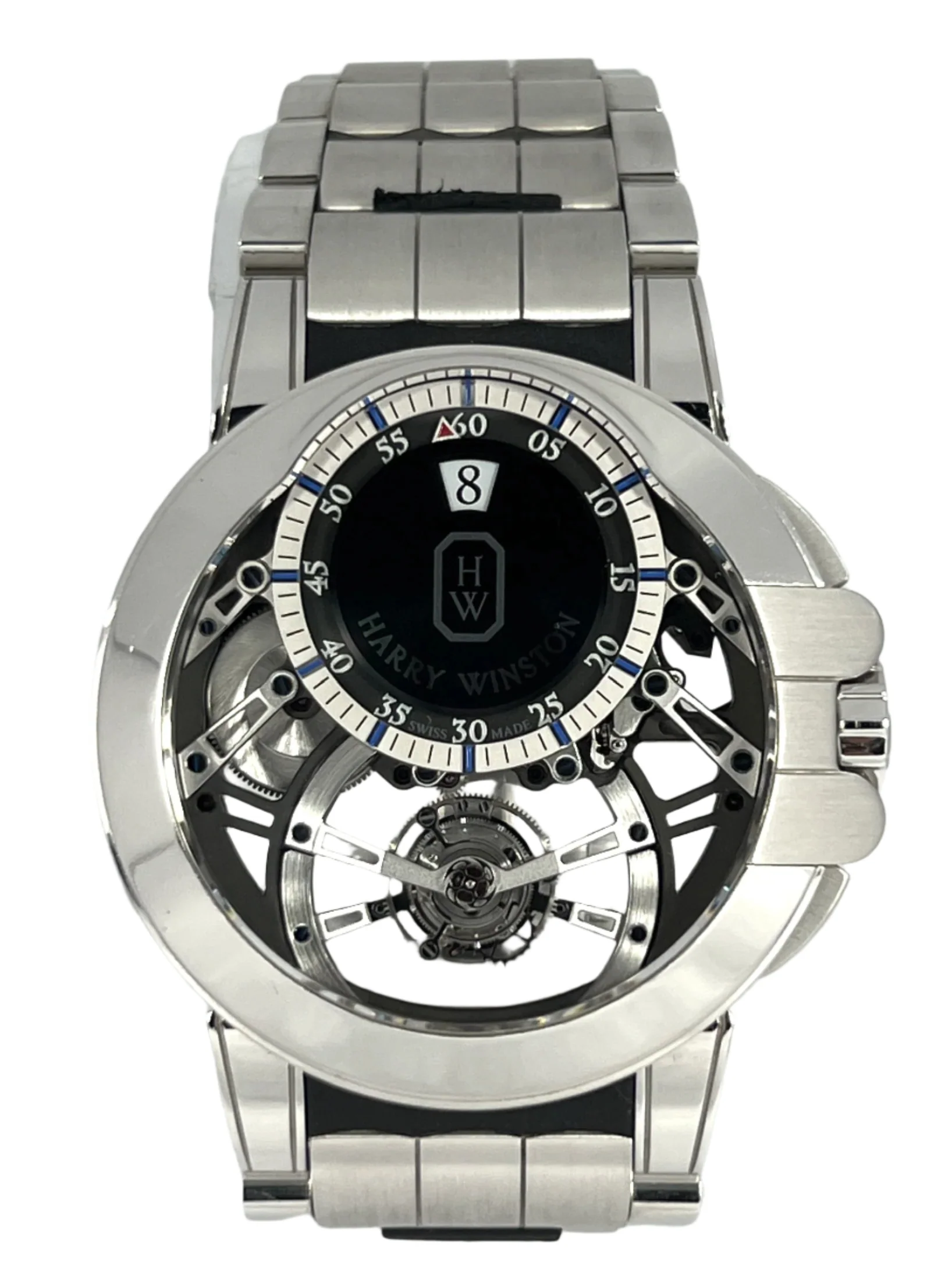 Harry Winston Ocean Tourbillon Jumping Hour White Gold Men's Watch