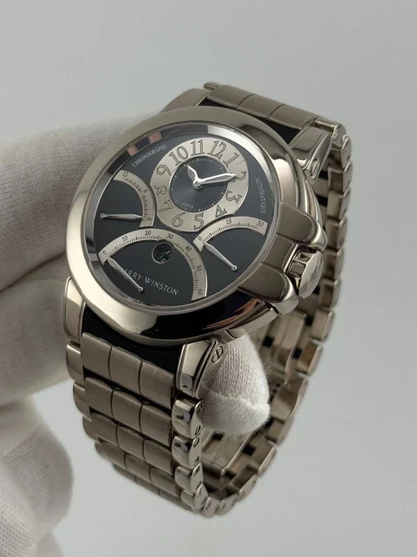 Harry Winston Ocean Triple Retrograde Chronograph 18K White Gold Men's Watch - Image 4
