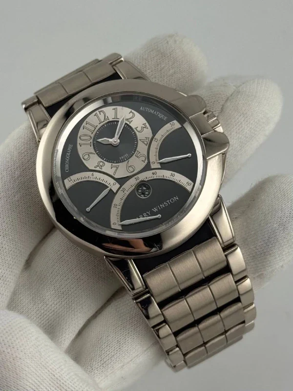Harry Winston Ocean Triple Retrograde Chronograph 18K White Gold Men's Watch - Image 5