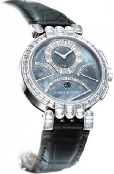 Harry Winston Premier Excenter Chronograph 18K White Gold & Diamonds Men's Watch