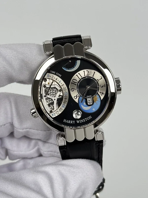 Harry Winston Premier Excenter Time Zone Platinum Men's Watch - Image 4