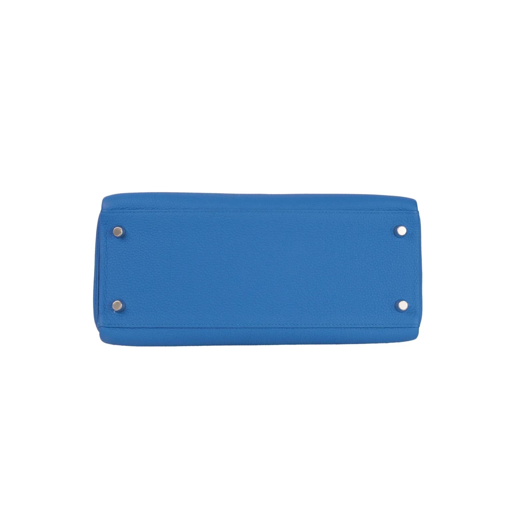 Hermes Kelly 28 Retourne Bleu Electric Togo with Palladium Hardware Bag - Image 3