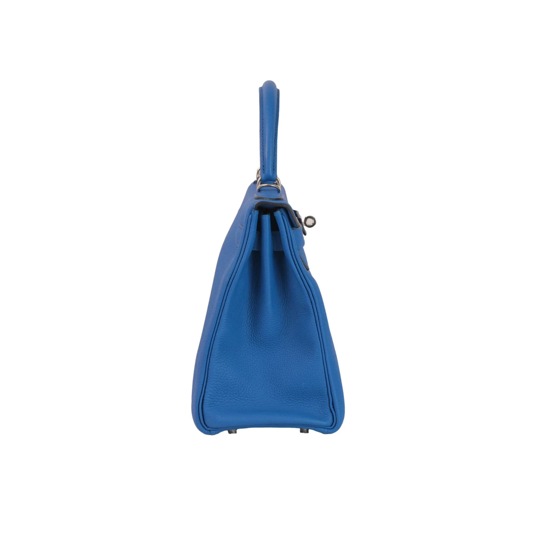 Hermes Kelly 28 Retourne Bleu Electric Togo with Palladium Hardware Bag - Image 4