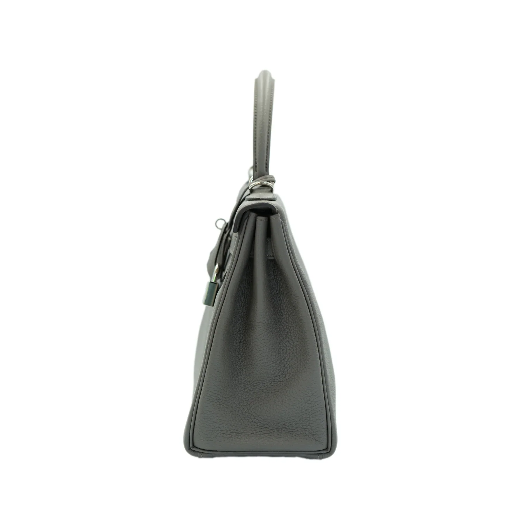 Hermes Kelly 28 Retourne Gris Meyer Togo with Palladium Hardware Bag - Image 3