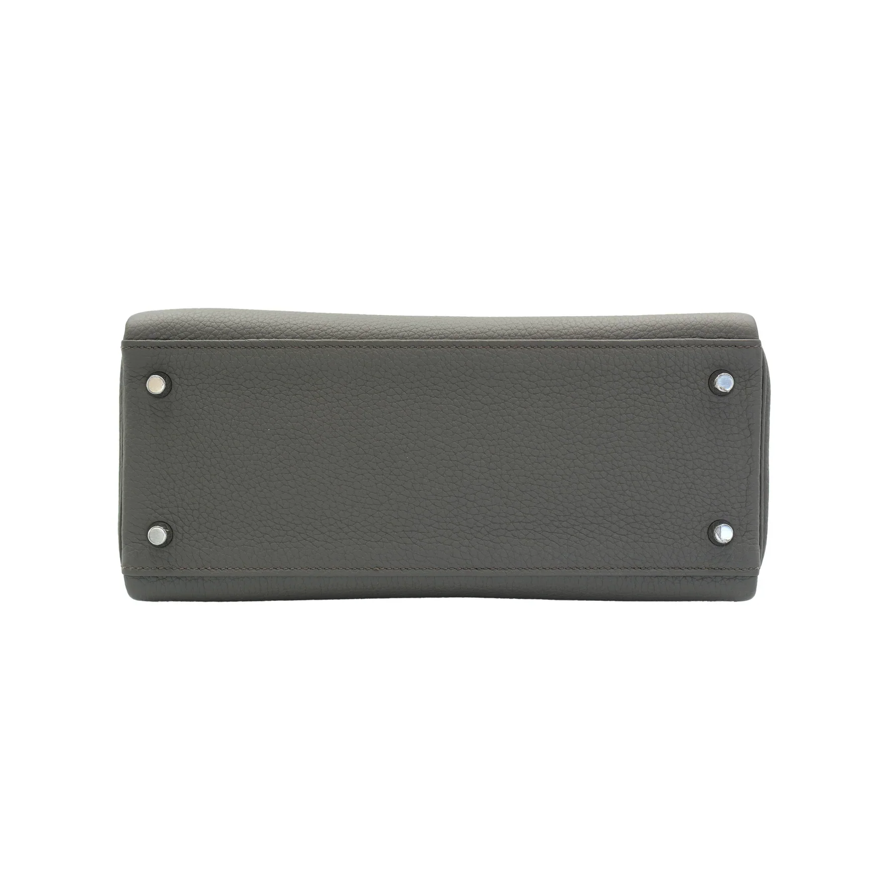 Hermes Kelly 28 Retourne Gris Meyer Togo with Palladium Hardware Bag - Image 4