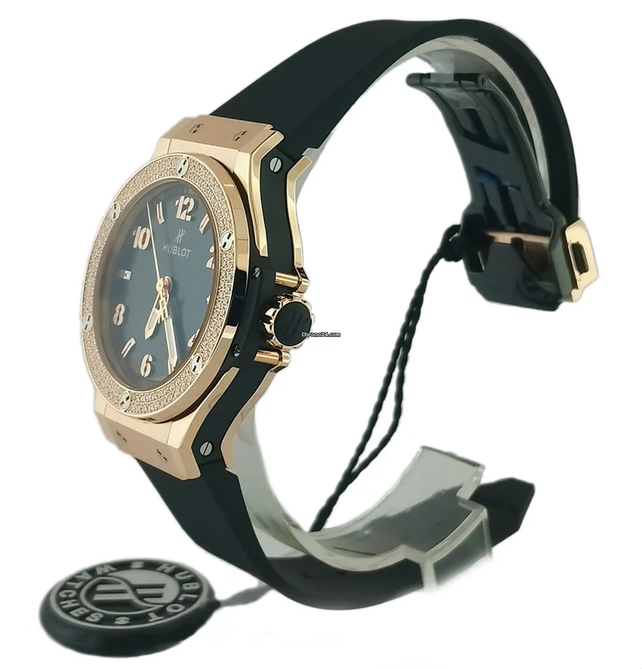 Hublot Big Bang 18K Rose Gold Black Rubber Ladies Watch - Image 6