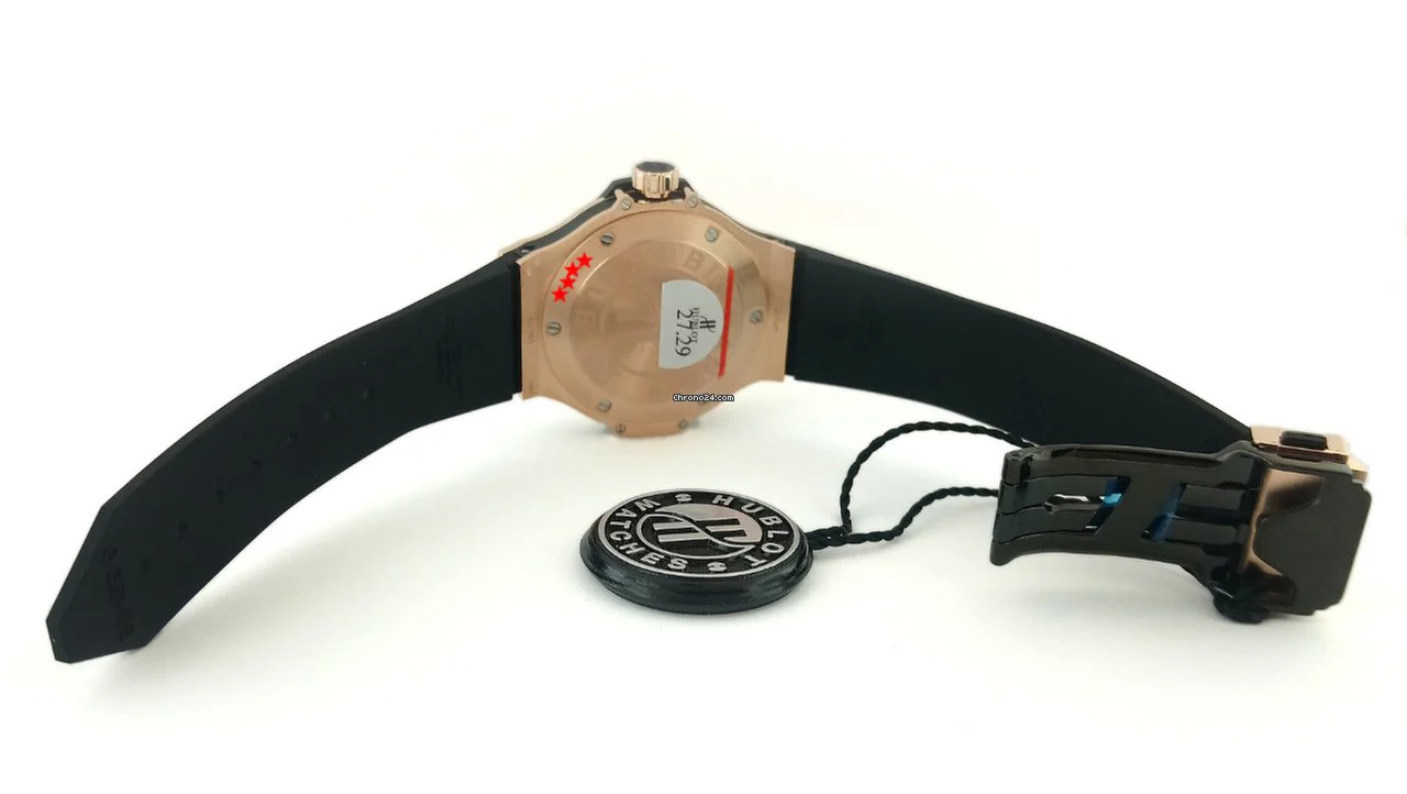 Hublot Big Bang 18K Rose Gold Black Rubber Ladies Watch - Image 8