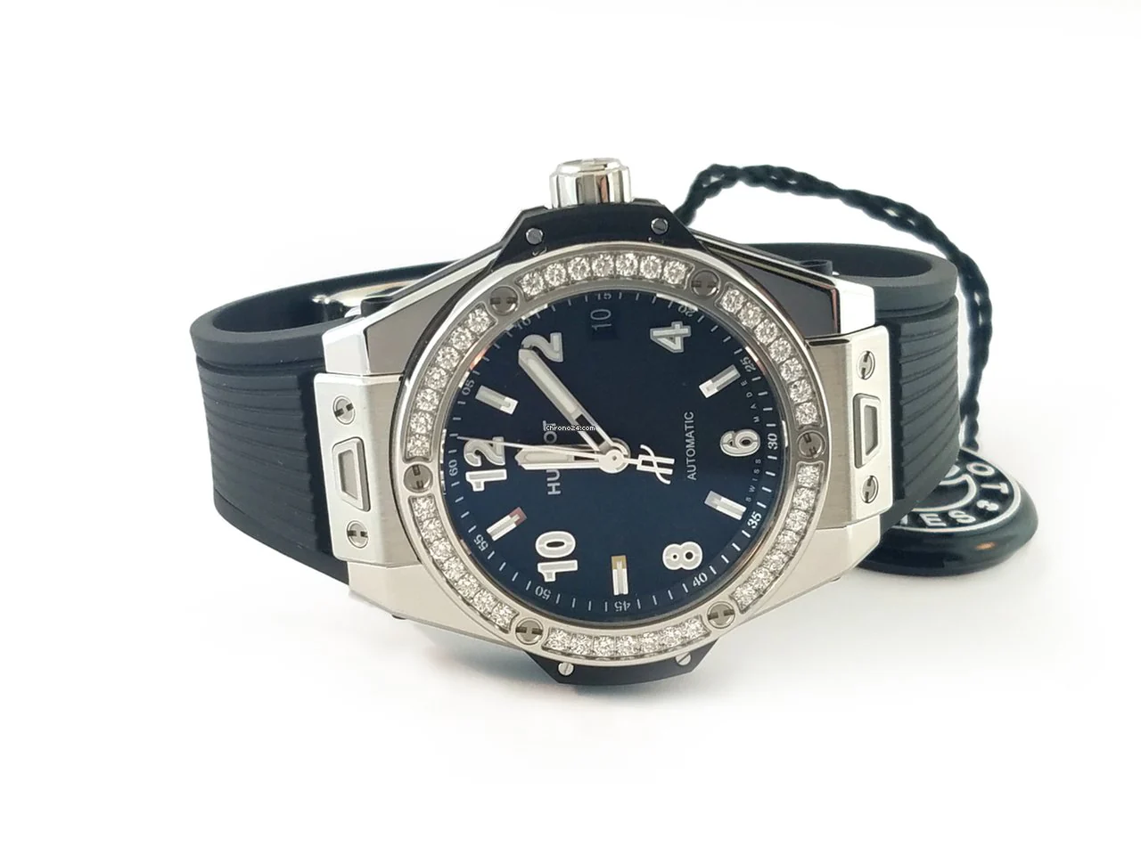 Hublot Big Bang 39mm One Click Steel Diamonds Automatic Watch - Image 8