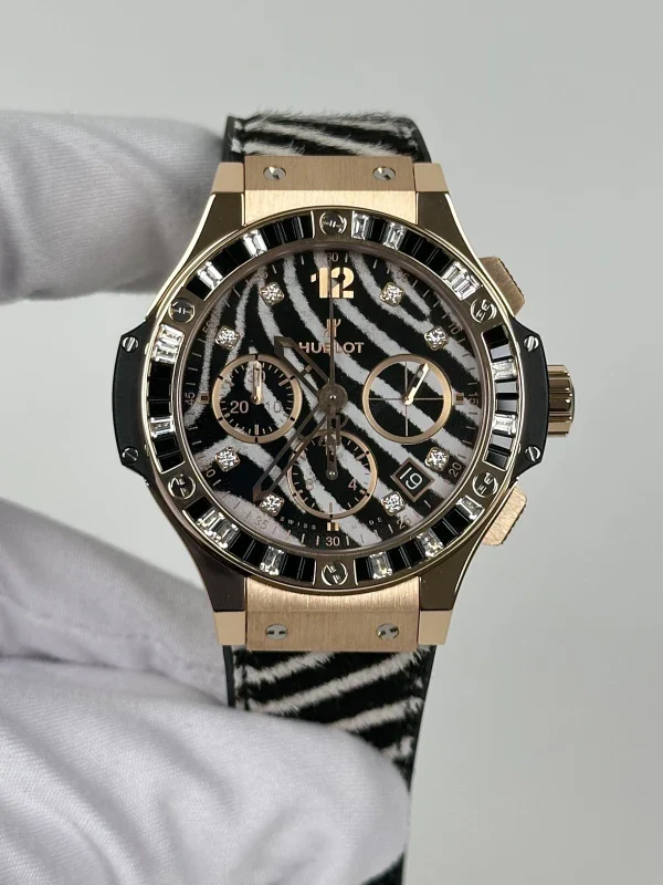 Hublot Big Bang Zebra 41 mm 18K Rose Gold & Diamonds Unisex Watch - Image 2