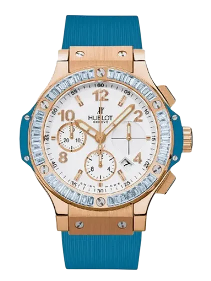 Hublot Big Bang Tutti Frutti 18K Rose Gold & Blue Topaz Ladies Watch