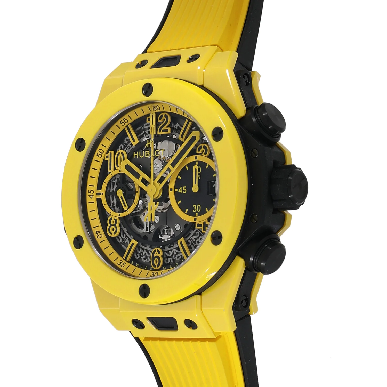 Hublot Big Bang Unico Yellow Magic Chronograph Polished Yellow Ceramic Men's Watch - Image 2