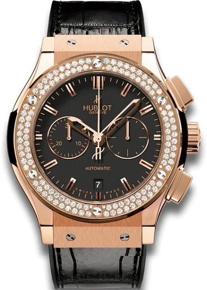 Hublot Classic Fusion Chronograph 45 mm 18K Rose Gold & Diamonds Unisex Watch