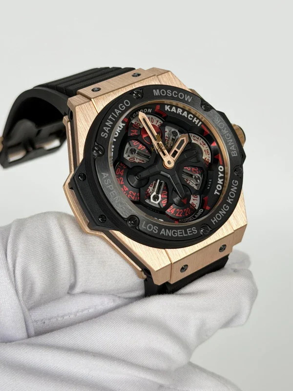 Hublot King Power Unico GMT 18K Rose Gold & Ceramic Men's Watch - Image 4