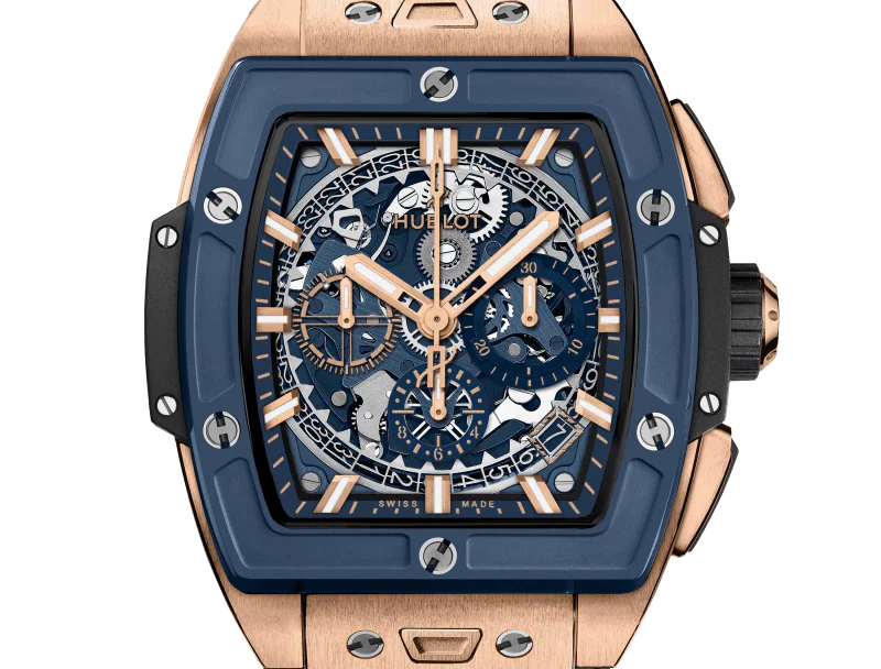 Hublot Spirit of Big Bang Chronograph 18K King Gold & Blue Ceramic Man's Watch