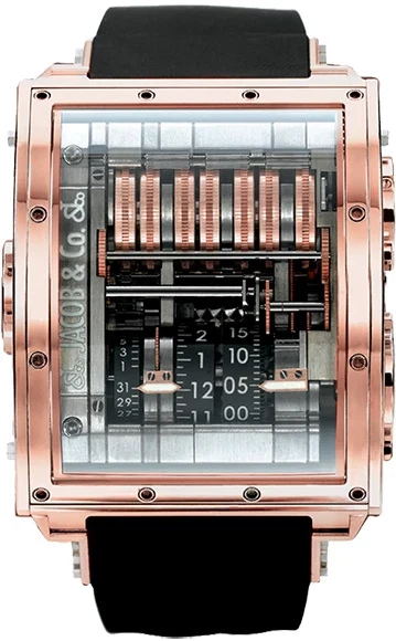 Jacob & Co The Quenttin Tourbillon 18K Rose Gold Men's Watch