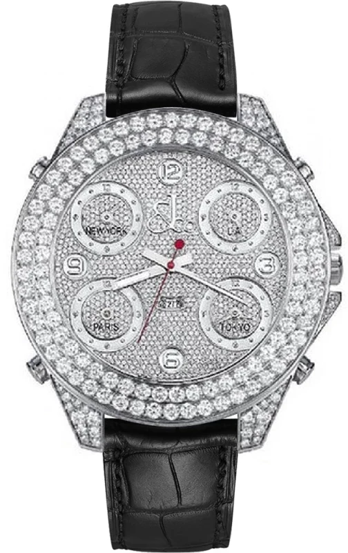 Jacob & Co Five Time Zone Stainless steel & Diamonds Men's Watch