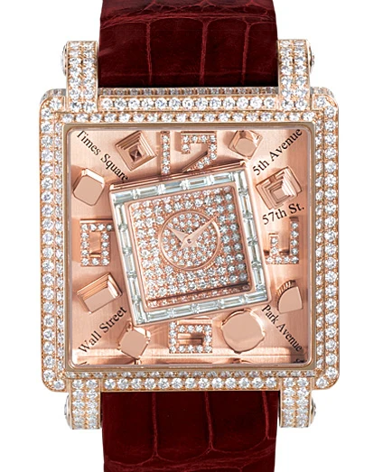Jacob & Co Metropoli Manhattan 18K Rose Gold & Diamonds Lady's Watch