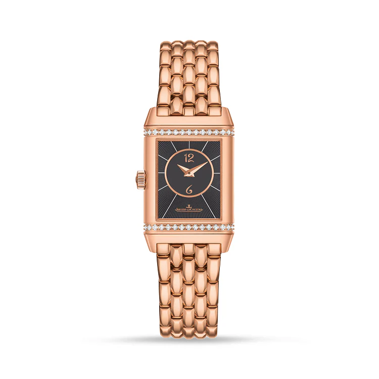 Jaeger-Lecoultre Reverso Classic Duetto 18K Rose Gold & Diamonds Lady's Watch - Image 3