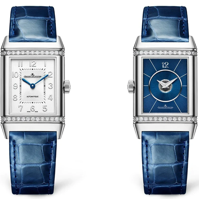 Jaeger-Lecoultre Reverso Classic Duetto Stainless steel & Diamonds Lady`s Watch