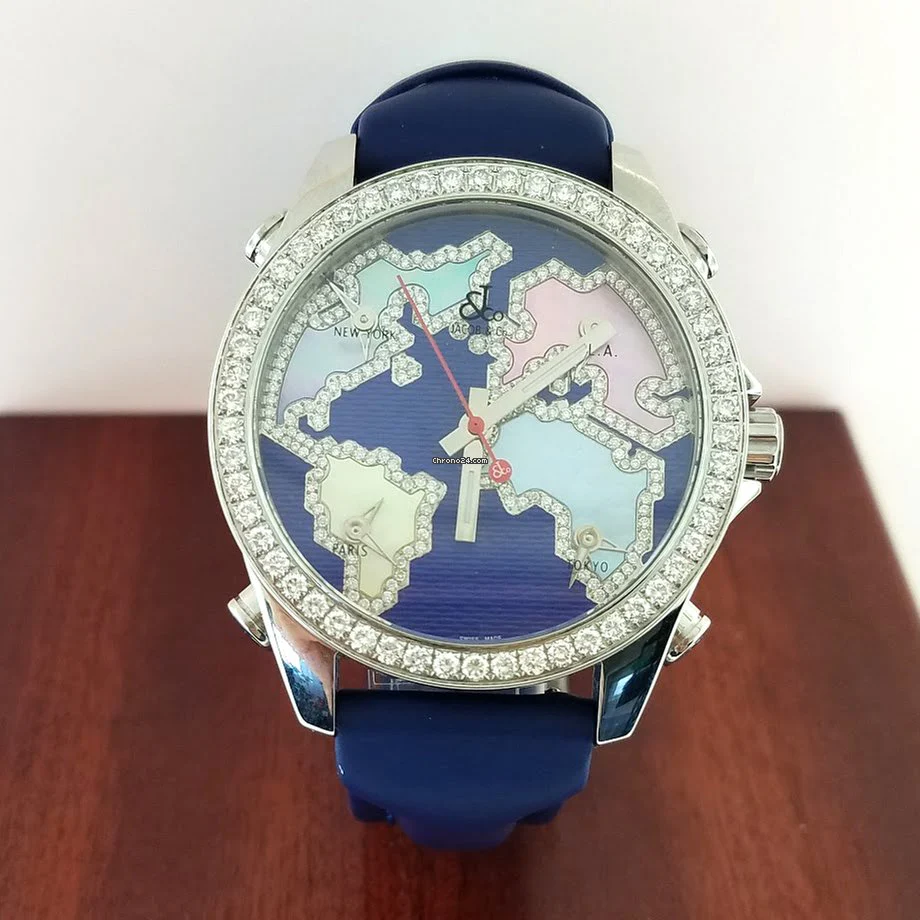 Jacob and Co Five Time Zone Stainless Steel Watch - Image 7