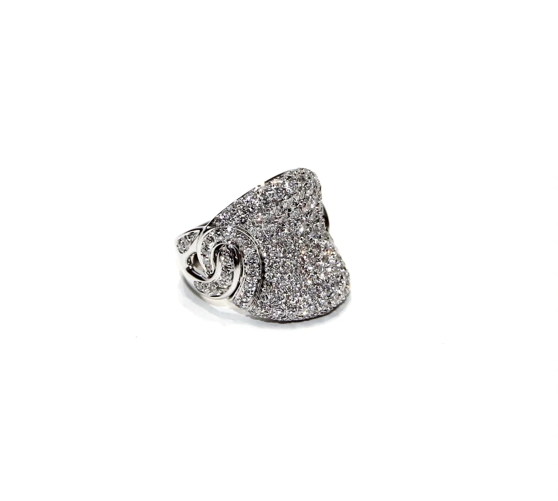 Leo Pizzo 18K White Gold Diamond Pave Lady's Ring - Image 2