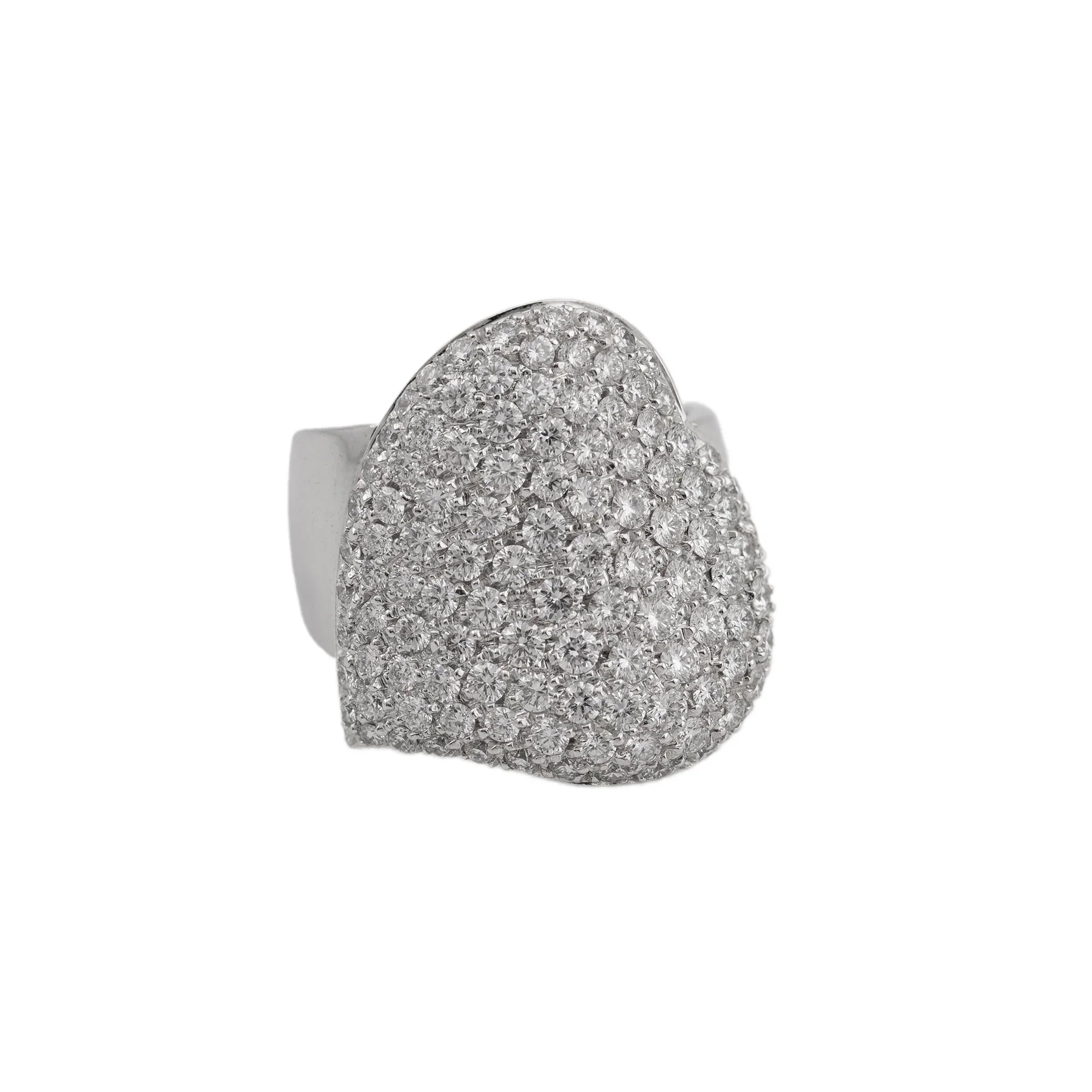 Leo Pizzo 18K White Gold Heart Shaped Diamond Lady's Ring