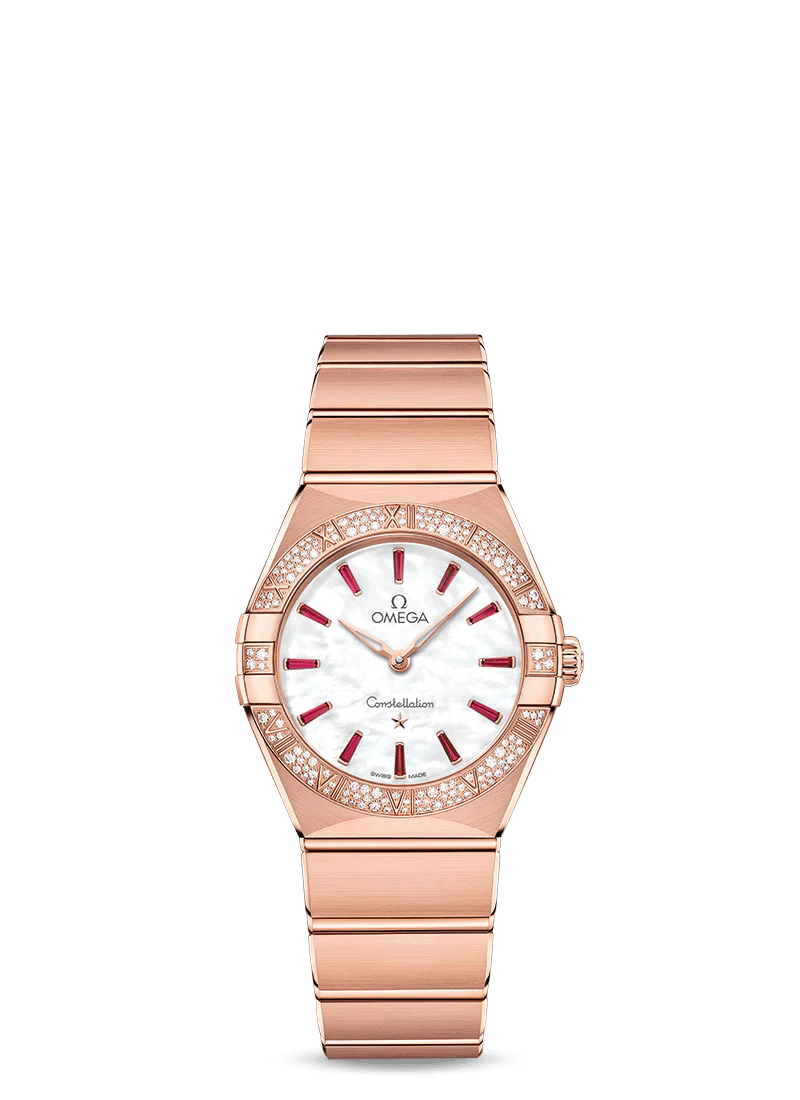 Omega Constellation Quartz 18K Sedna™ Gold & Diamonds & Rubies Lady’s Watch