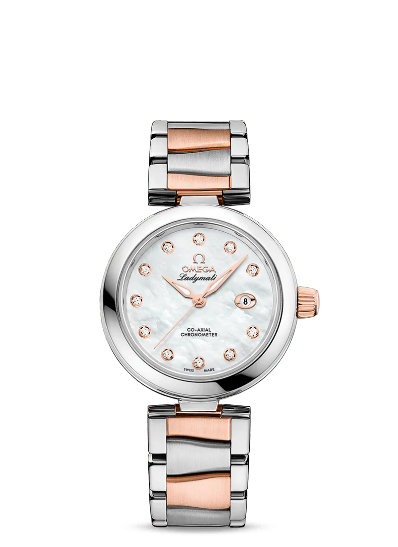 Omega De Ville Co-Axial Master Chronometer Stainless Steel & 18K Sedna™ Gold & Diamonds Lady's Watch