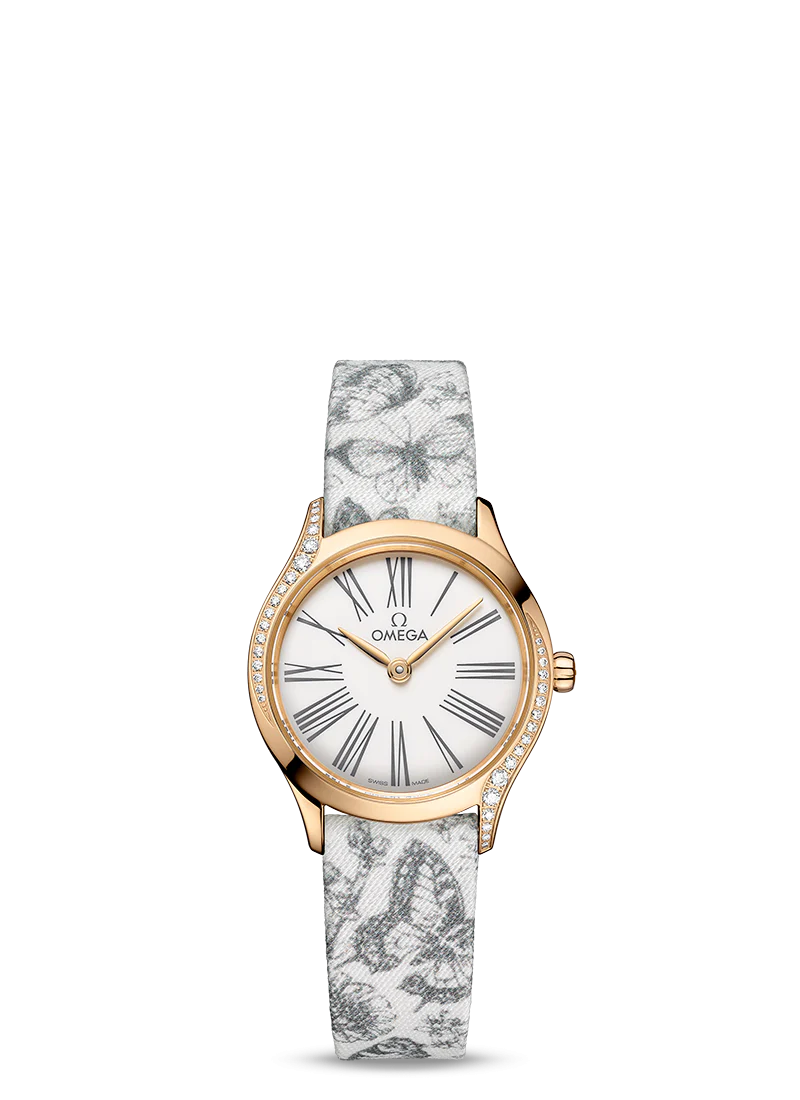 Omega De Ville Mini Tresor Quartz 18K Moonshine™ gold & Diamonds Lady's Watch