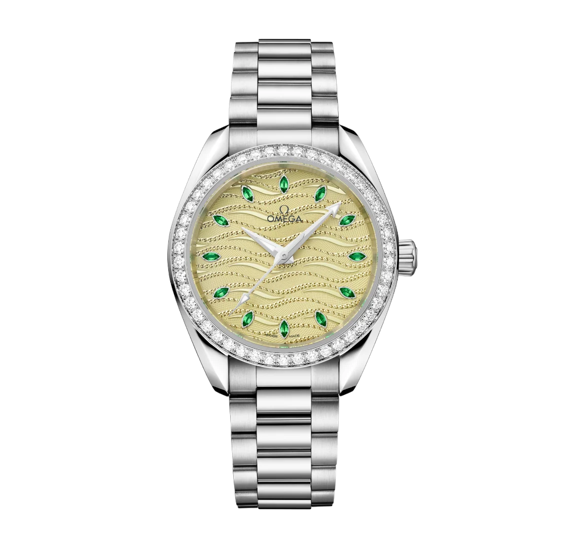 Omega Seamaster Aqua Terra 18K Canopus Gold™& Diamonds Lady's Watch
