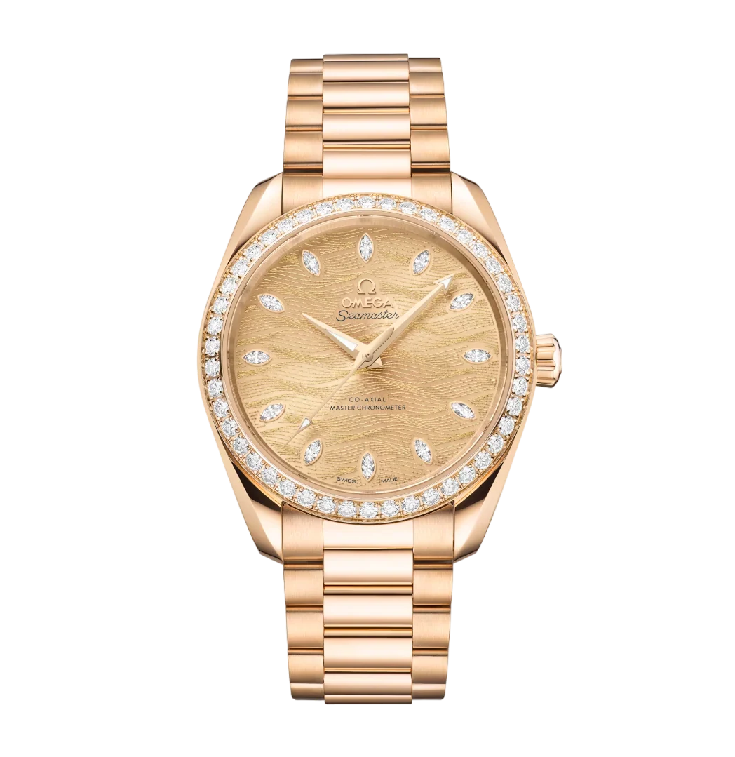 Omega Seamaster Aqua Terra 18K Moonshine™ gold & Diamonds Unisex Watch
