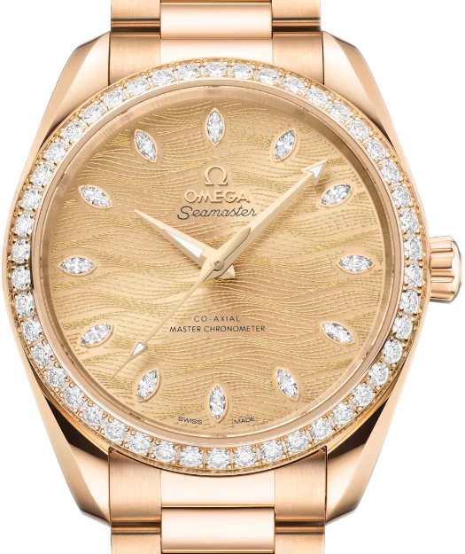 Omega Seamaster Aqua Terra 18K Moonshine™ gold & Diamonds Unisex Watch - Image 2