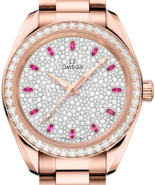 Omega Seamaster Aqua Terra Chronometer 18K Sedna™ gold & Diamonds Lady's Watch - Image 2