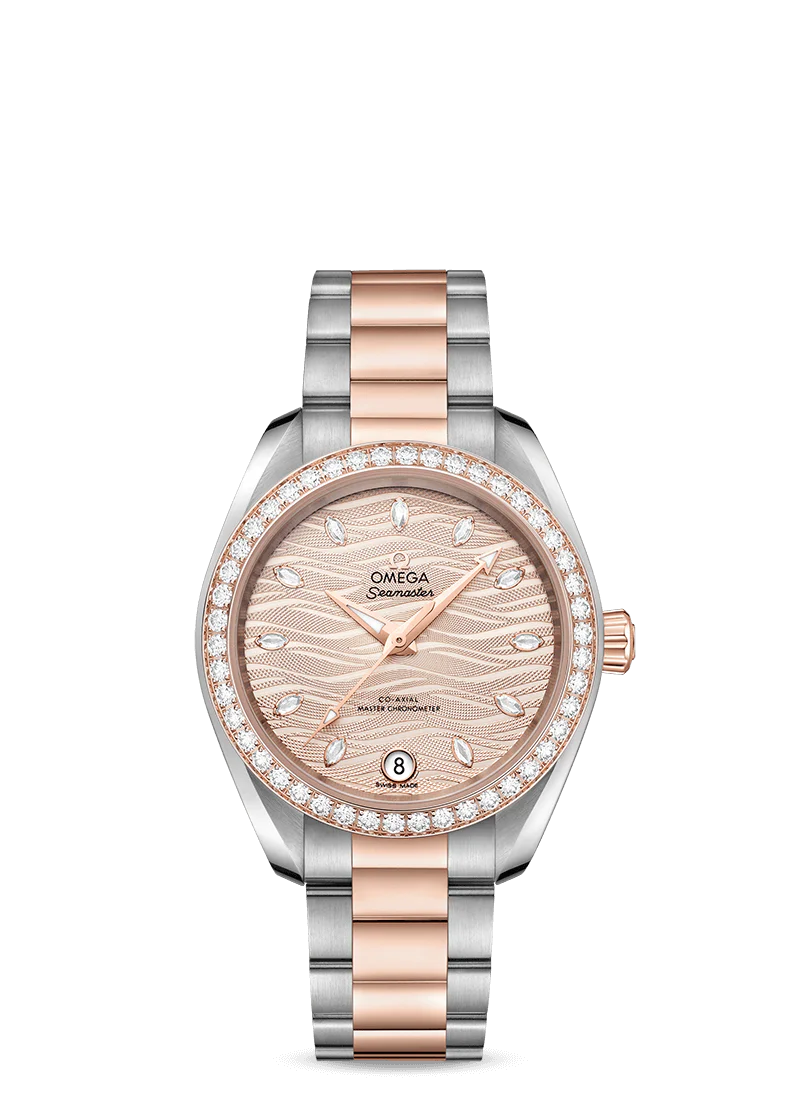Omega Seamaster Aqua Terra Co-Axial Master Chronometer Stainless Steel & 18K Sedna™ Gold & Diamonds Lady's Watch
