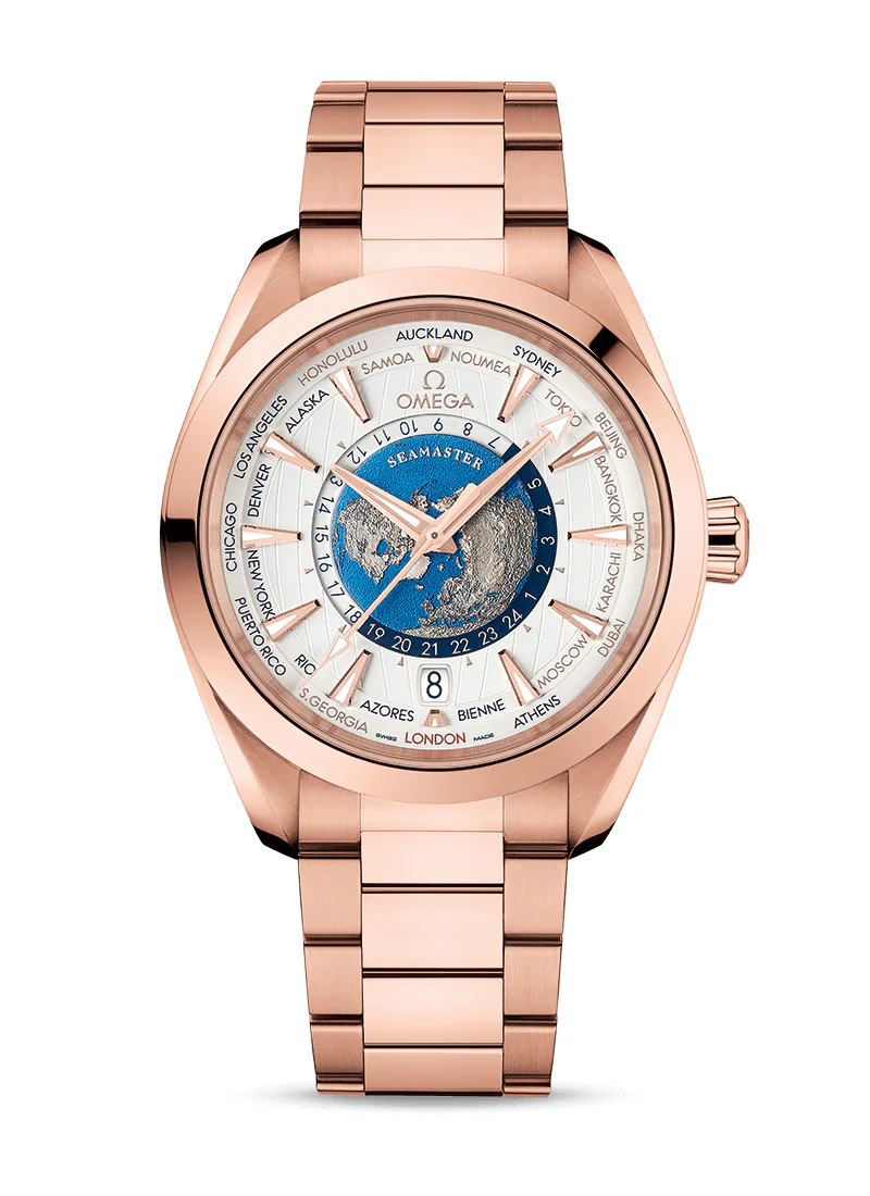 Omega Seamaster Aqua Terra GMT Chronometer 18K Sedna™ gold Men's Watch