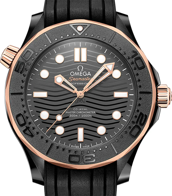 Omega Seamaster Diver Black Ceramic & 18K Sedna™ gold Men's Watch - Image 2