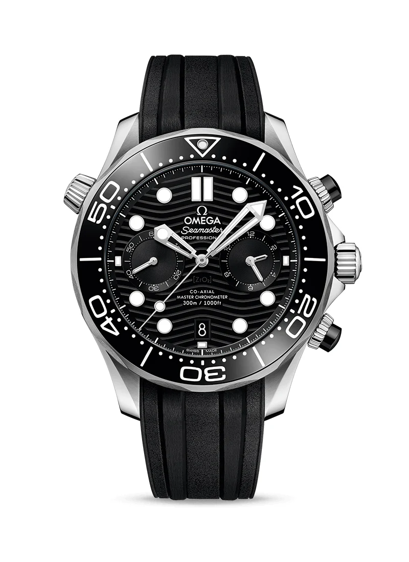 Omega Seamaster Diver Chronograph Stainless steel & Black Ceramic Men's Watch
