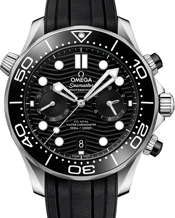 Omega Seamaster Diver Chronograph Stainless steel & Black Ceramic Men's Watch - Image 2