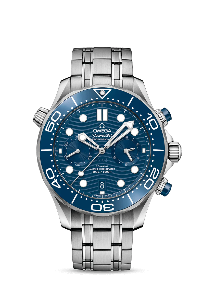Omega Seamaster Diver Co-Axial Chronometer Chronograph Stainless Steel Men's Watch