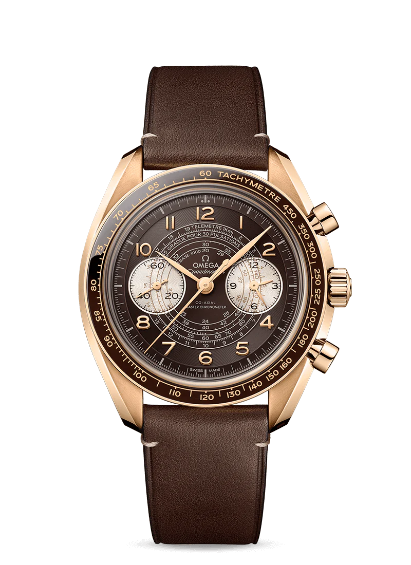Omega Speedmaster Co-Axial Master Chronometer Chronograph 18K Bronze Gold Man's Watch