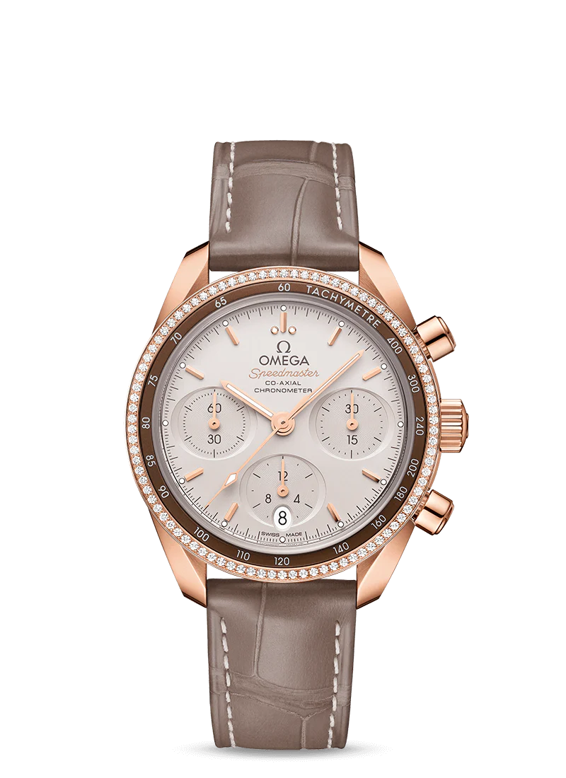 Omega Speedmaster Co-Axial Master Chronometer Chronograph 18K Sedna™ Gold & Diamonds Lady's Watch