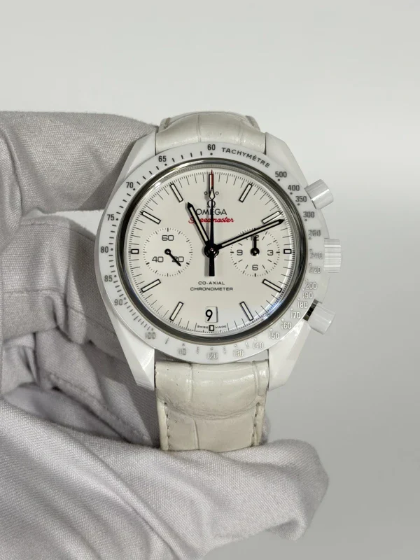 Omega Speedmaster Moonwatch White Side of the Moon Ceramic Men's Watch - Image 4