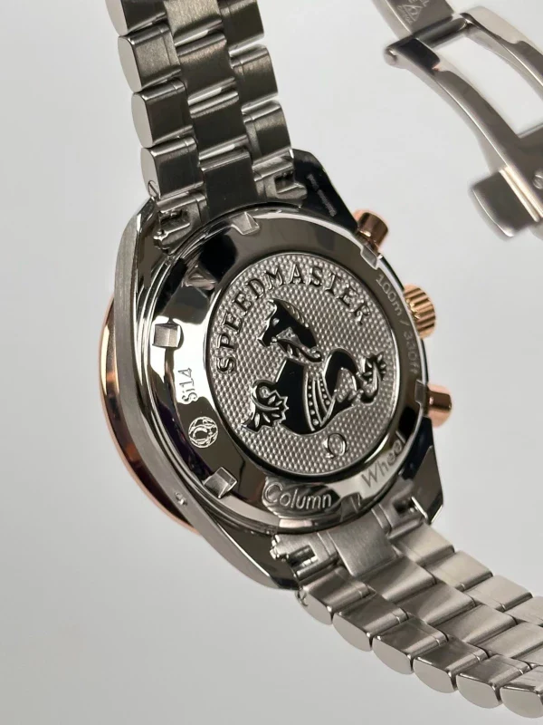 Omega Speedmaster Chronograph 18K Yellow Gold/Stainless Steel & Diamonds Lady's Watch - Image 7