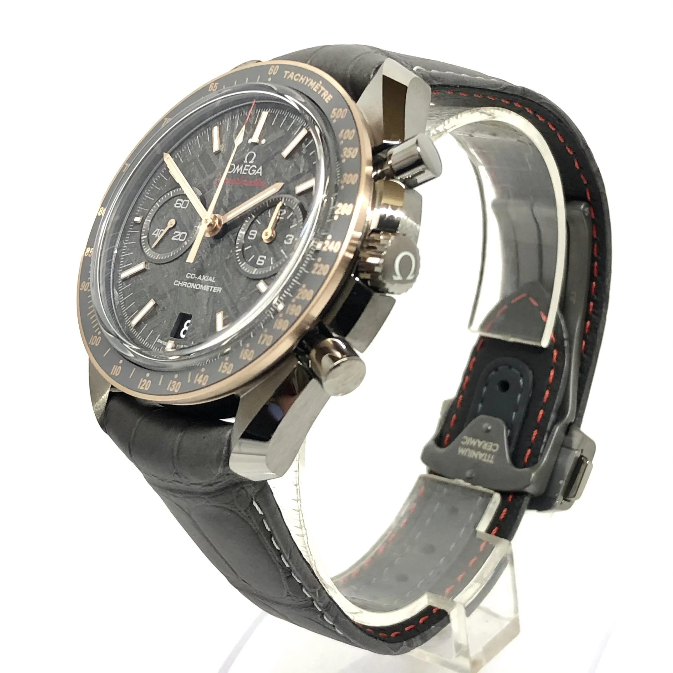 Omega Speedmaster Moonwatch Co-Axial “Meteorite” 18K Sedna™ Gold & Ceramic Men`s Watch - Image 4