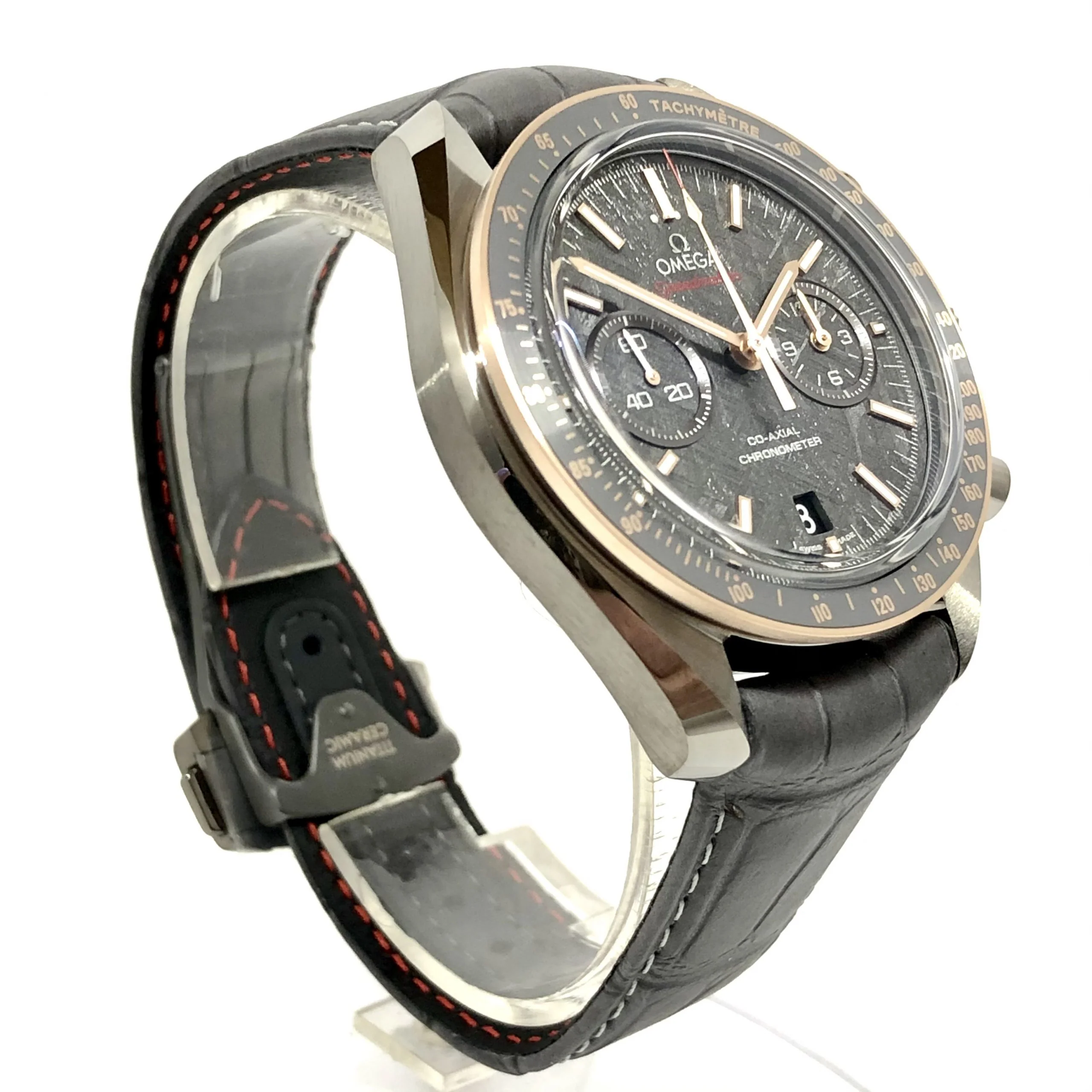 Omega Speedmaster Moonwatch Co-Axial “Meteorite” 18K Sedna™ Gold & Ceramic Men`s Watch - Image 5