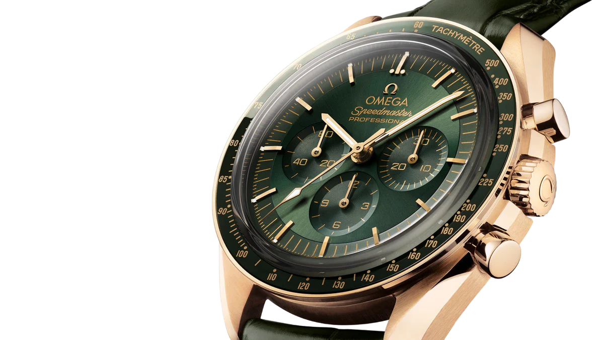 Omega Speedmaster Moonwatch Professional Chronograph 18K Moonshine™ Gold & Ceramic Men's Watch - Image 3