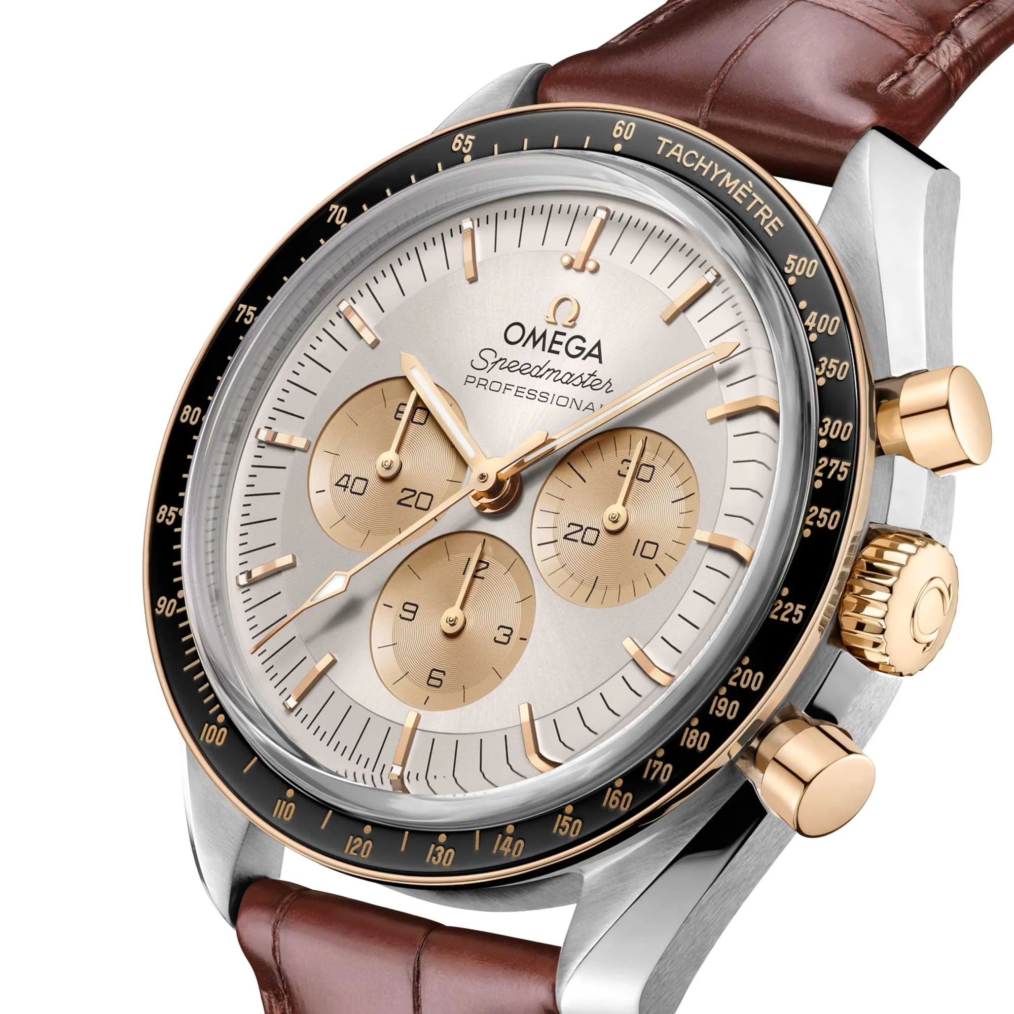Omega Speedmaster Moonwatch Professional Chronograph Stainless steel & 18K Moonshine™ Gold & Ceramic Men's Watch - Image 2