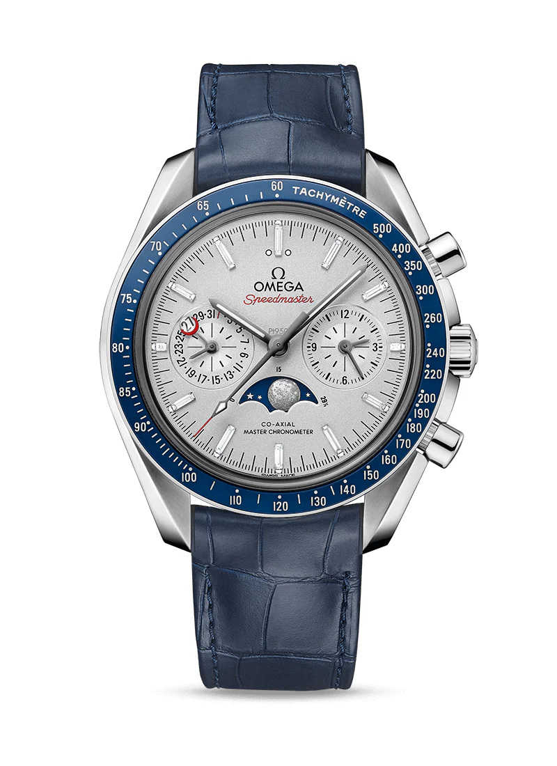 Omega Speedmaster Two Counters MoonPhase Platinum & Ceramic Men's Watch